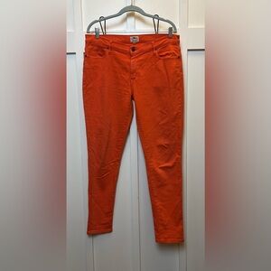 Fossil Women's Coral Pink Skinny Jeans Size 32 Slim Fit Mid Rise